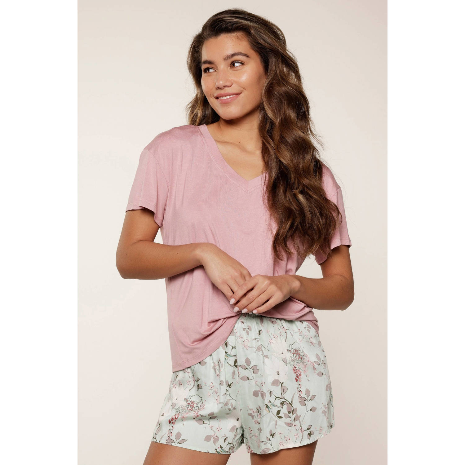 LingaDore shortama roze lichtblauw