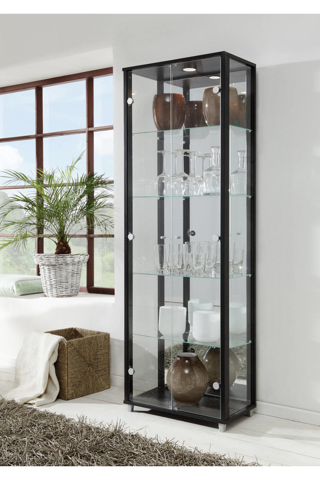 Wehkamp Home vitrinekast Hanna Standard - zwart