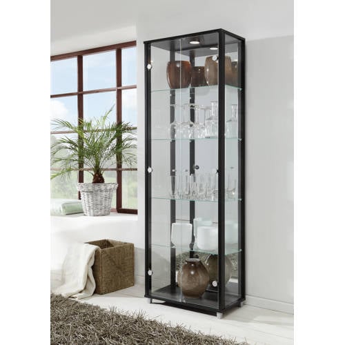 Wehkamp Home vitrinekast Hanna Standard - zwart afbeelding