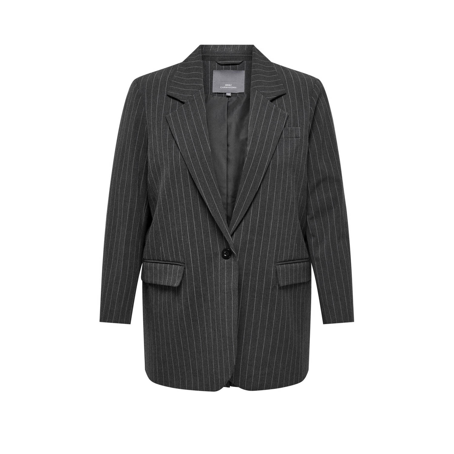 ONLY CARMAKOMA oversized blazer CARBRIE met krijtstreep