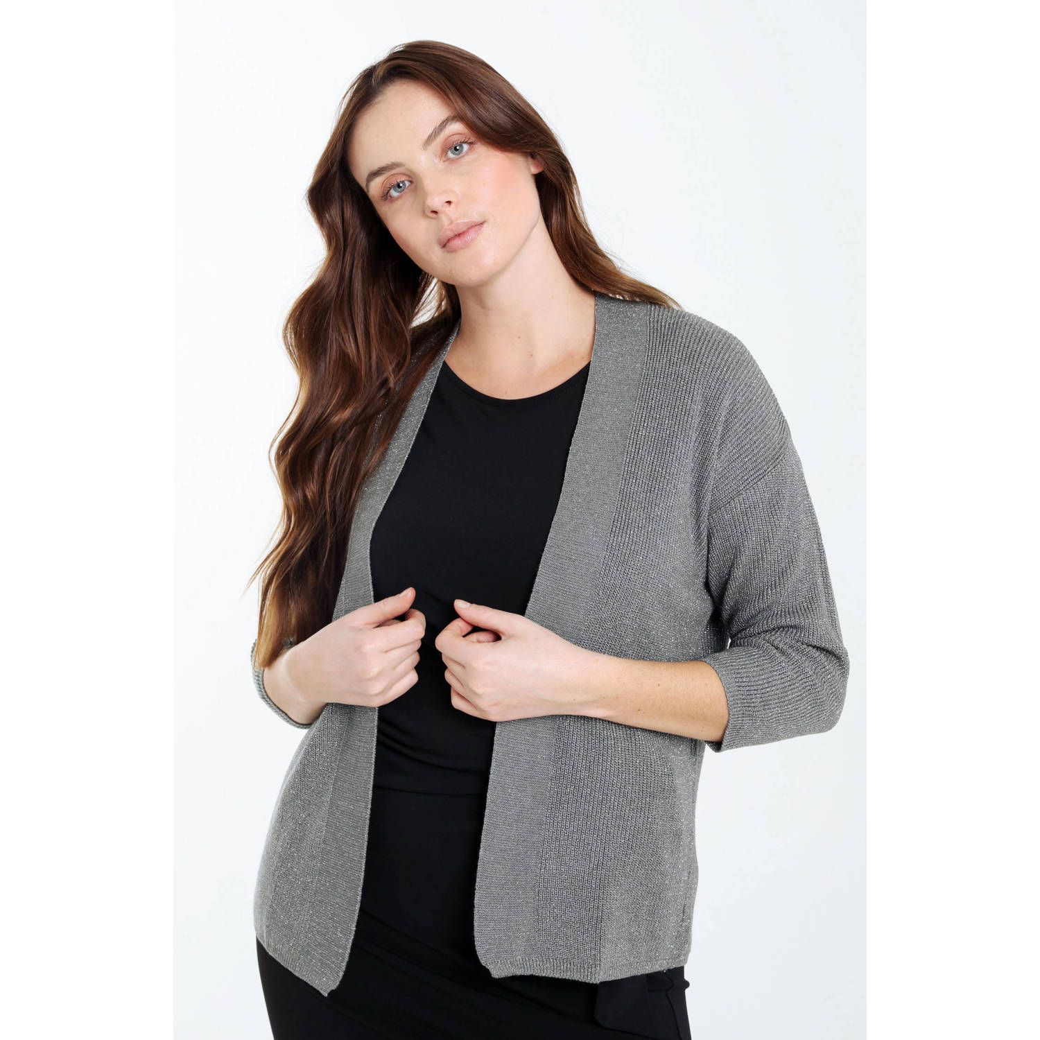 Paprika gebreid vest kaki