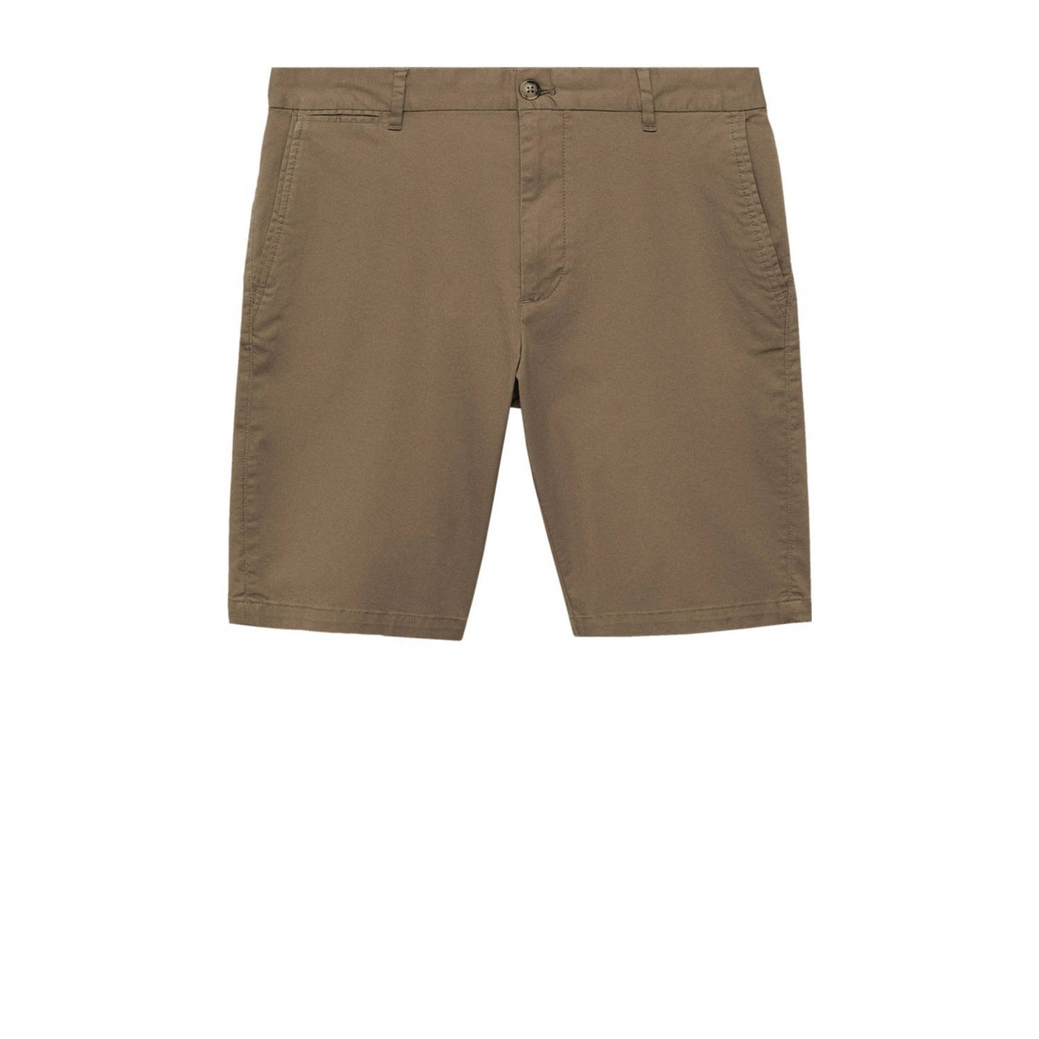 Mango Man slim fit short bruin