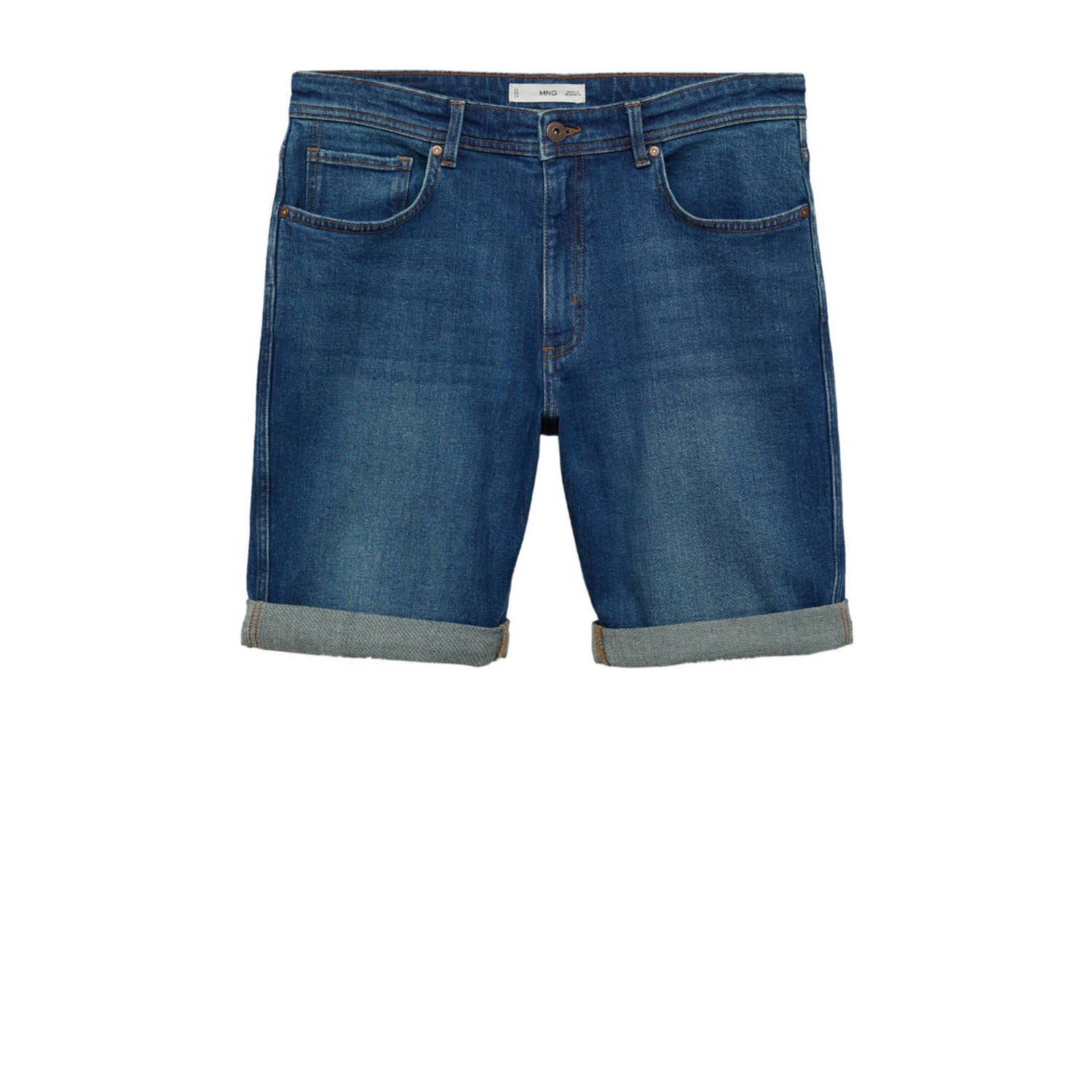 Mango Man slim fit short blauw