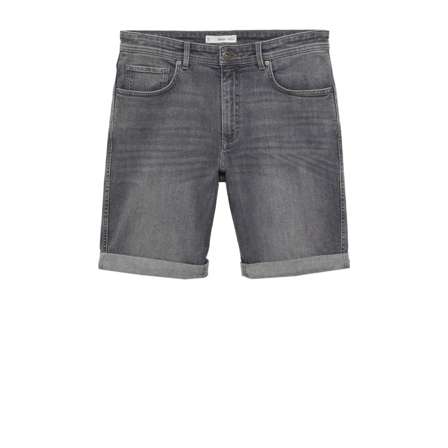 Mango Man slim fit short grijs