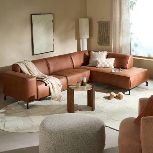NOUS Living hoekbank rechts Brent - Cognac