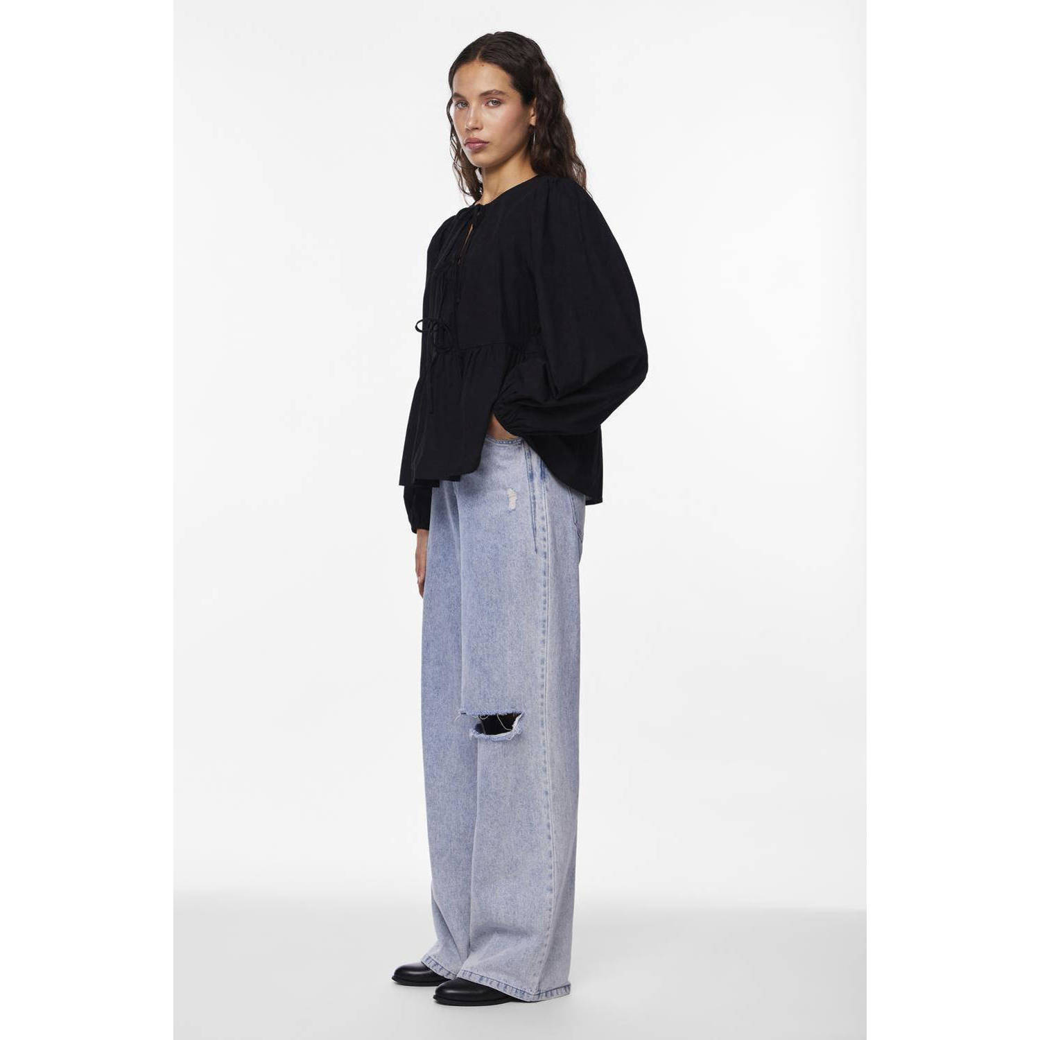 PIECES blousetop zwart