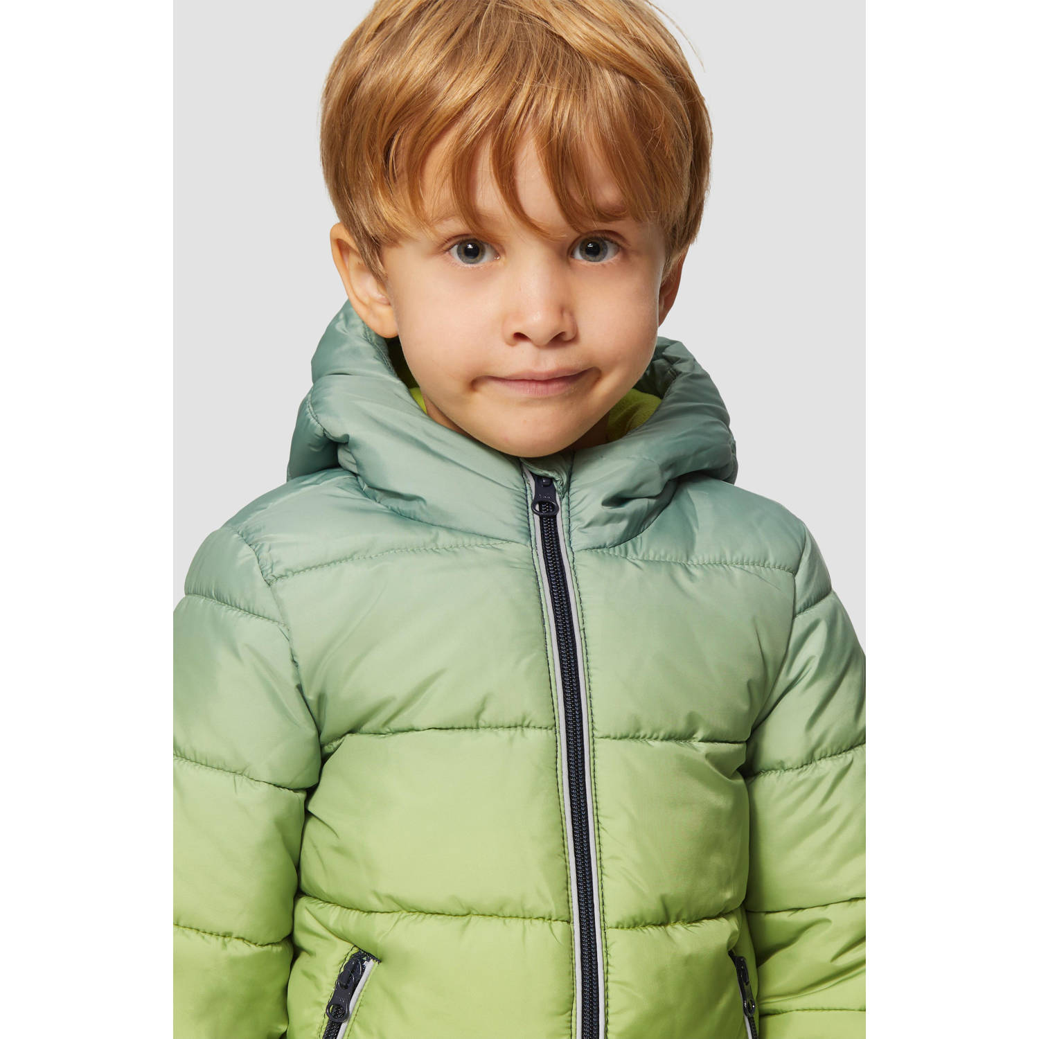 s.Oliver dip-dye gewatteerde tussenjas groen blauw