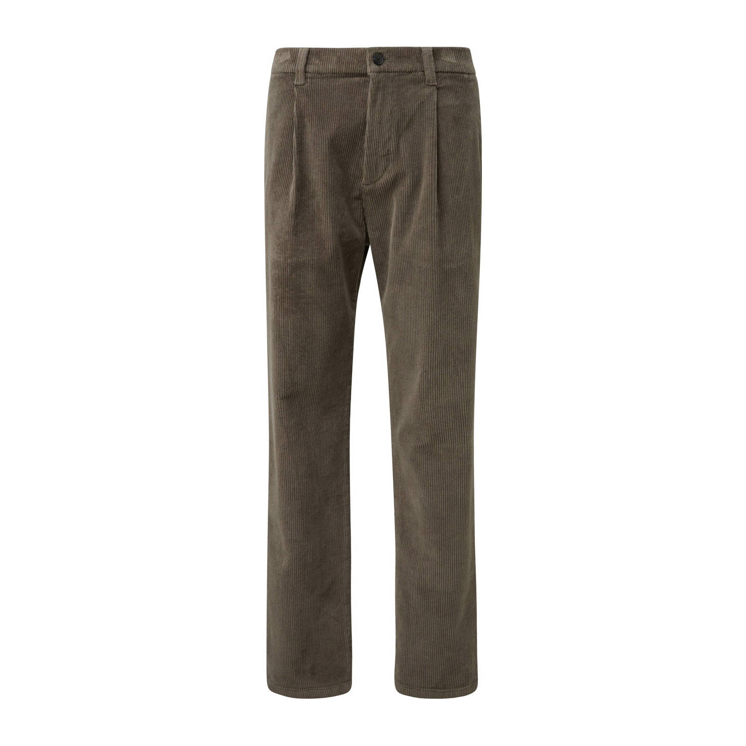 S.Oliver corduroy relaxed pantalon groen