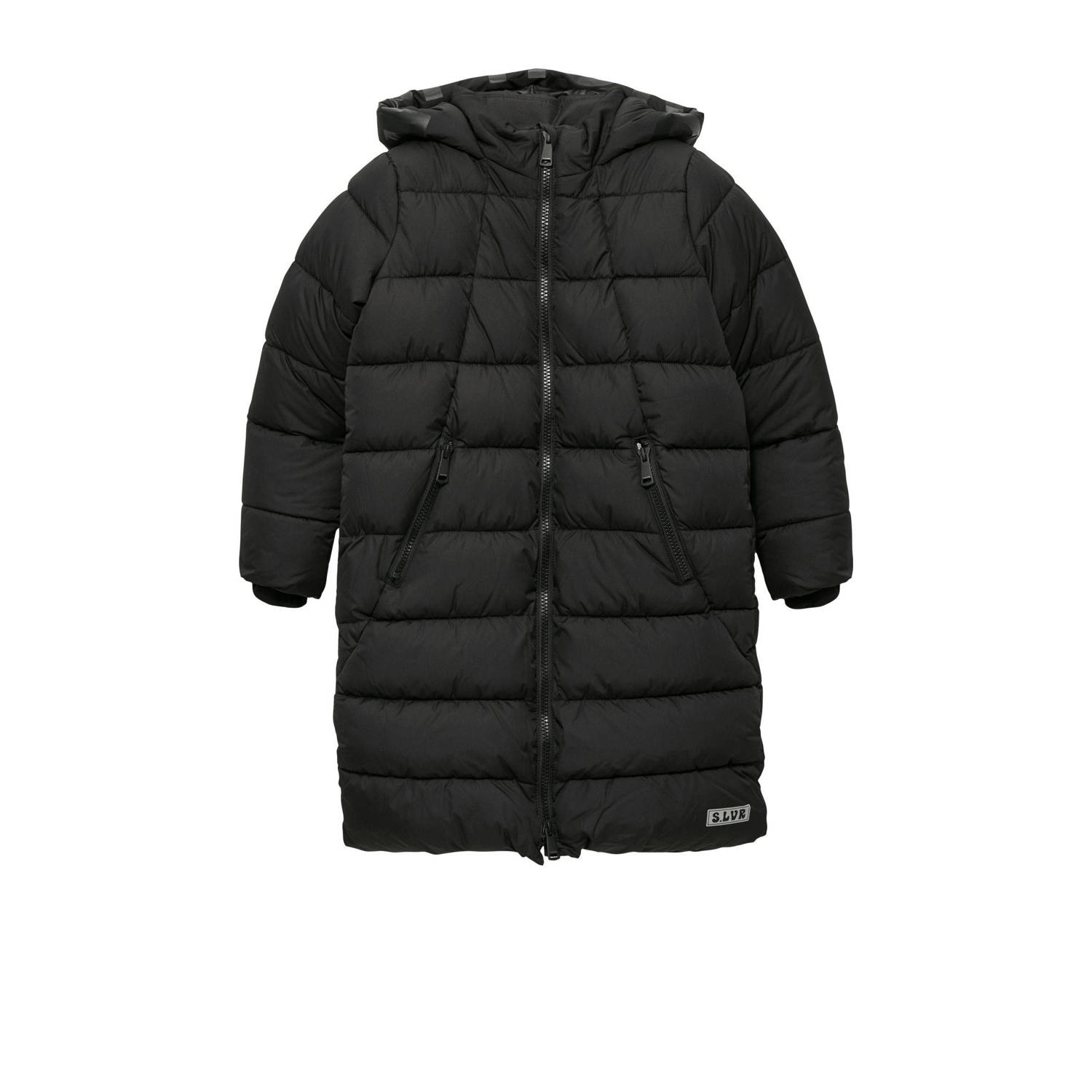 S.Oliver RED LABEL Regular fit gewatteerde lange jas en reflecterend detail