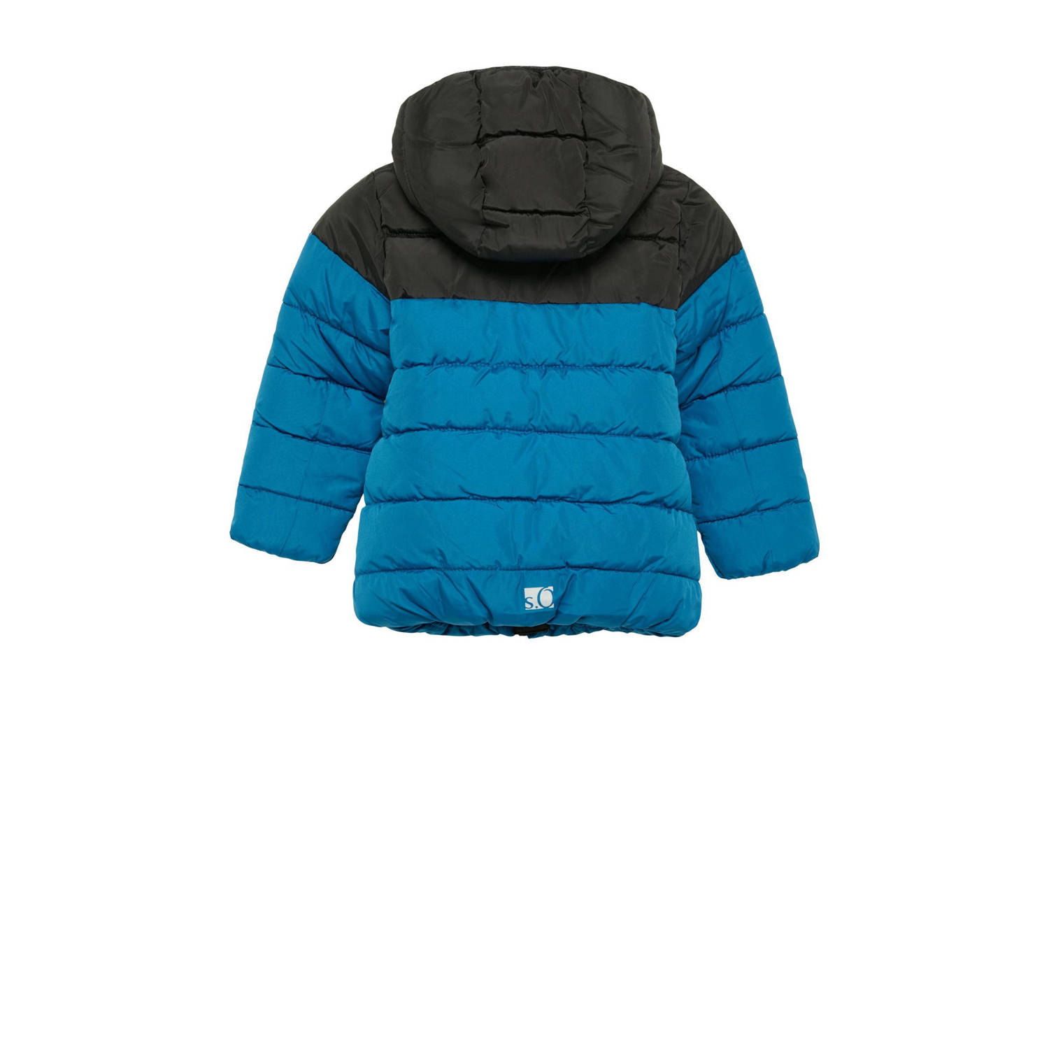 s.Oliver gewatteerde winterjas zwart blauw