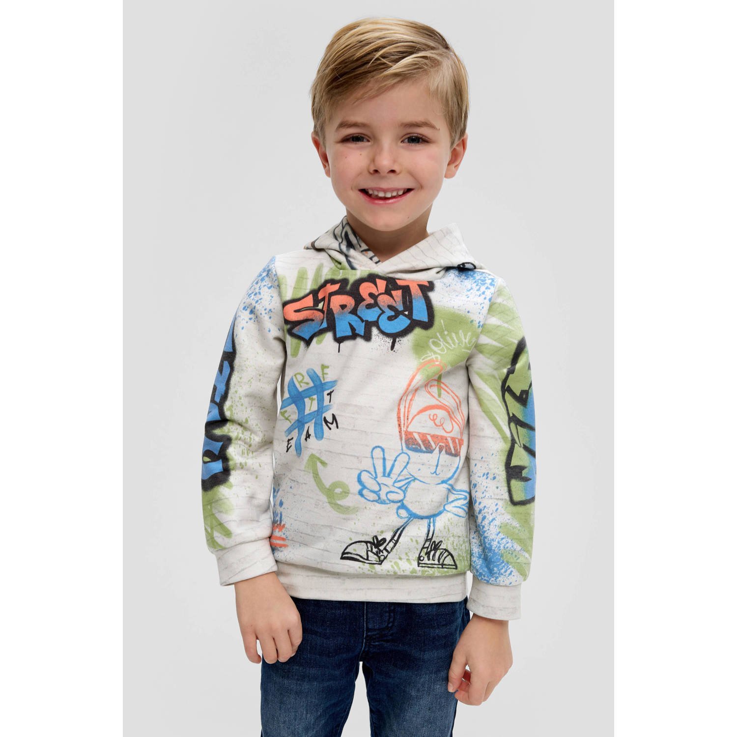 S.Oliver RED LABEL Regular fit hoodie met all-over print