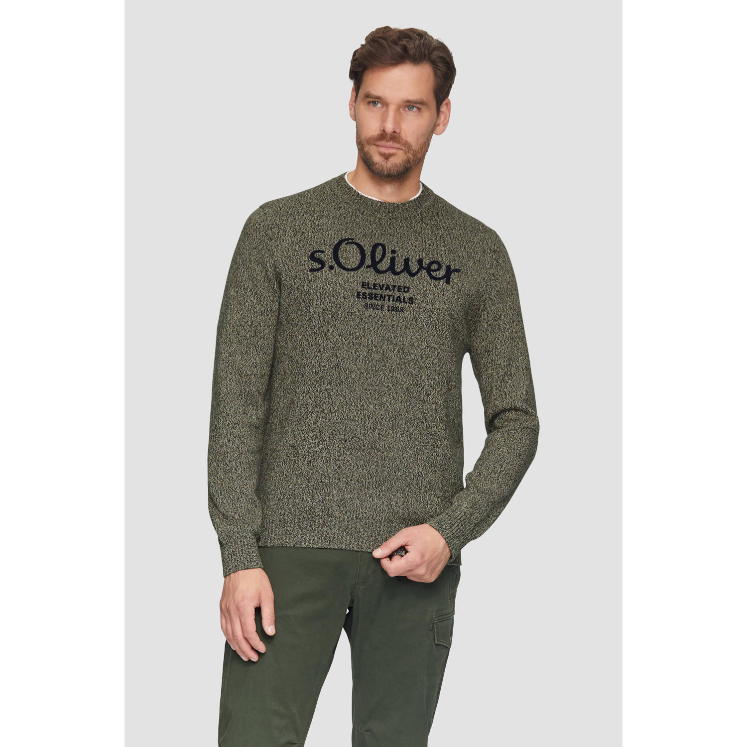 S.Oliver RED LABEL Regular fit gebreide pullover met logo