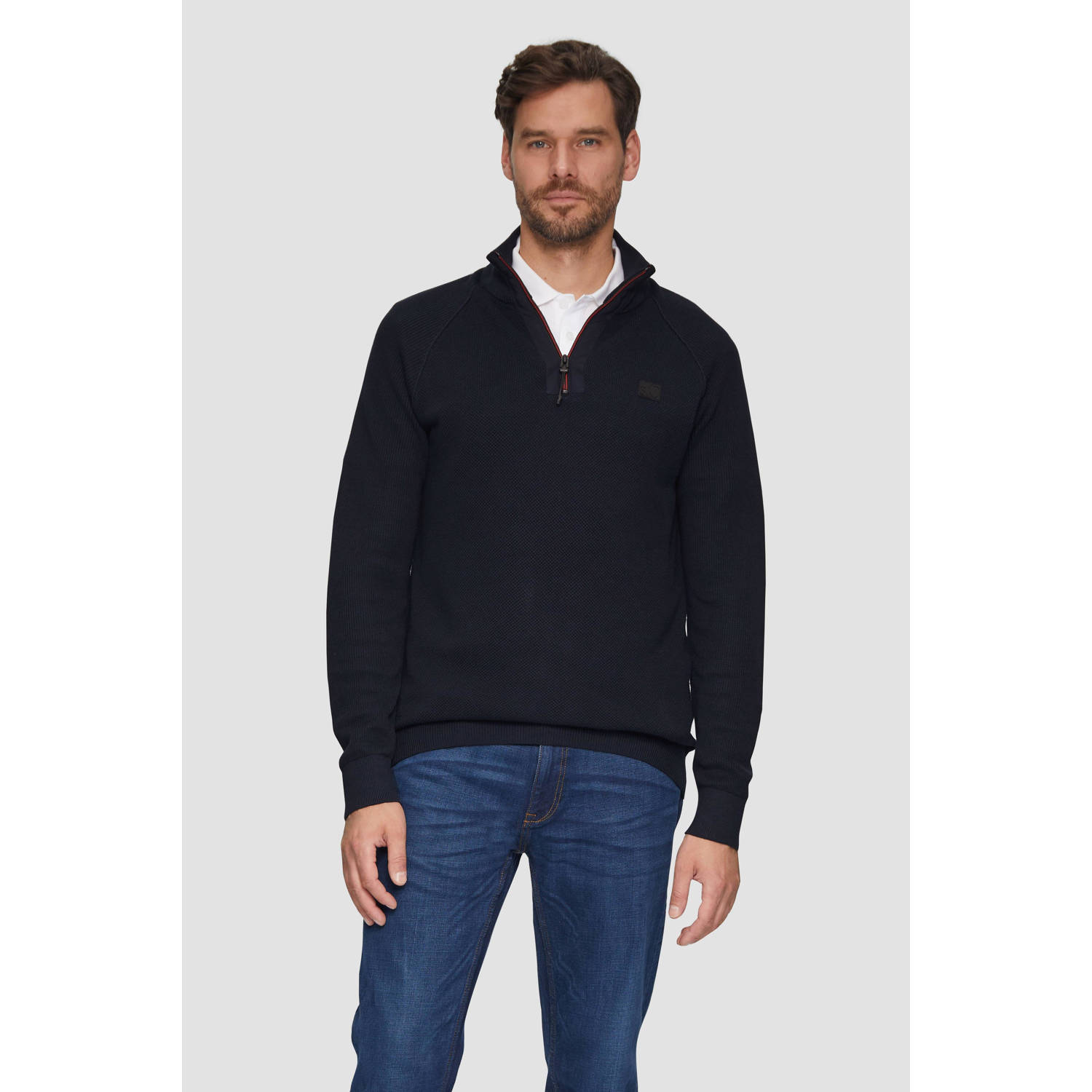 s.Oliver gebreide trui donkerblauw