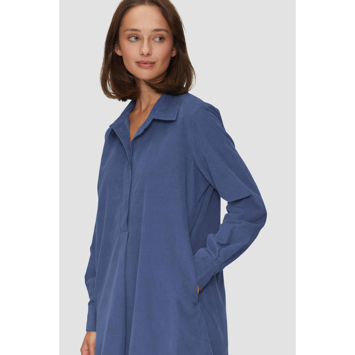 S.Oliver corduroy blousejurk blauw