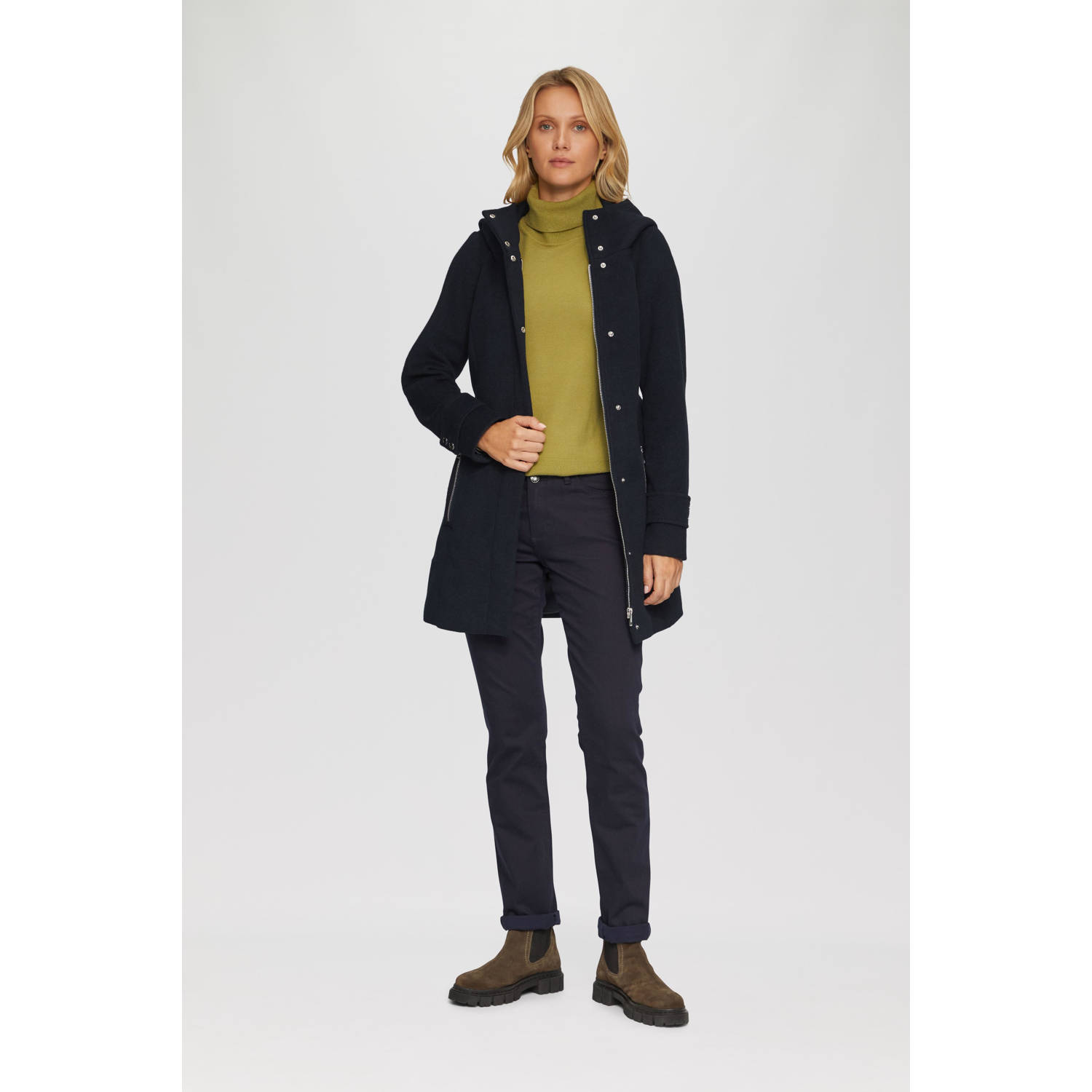 s.Oliver jas met wol marine