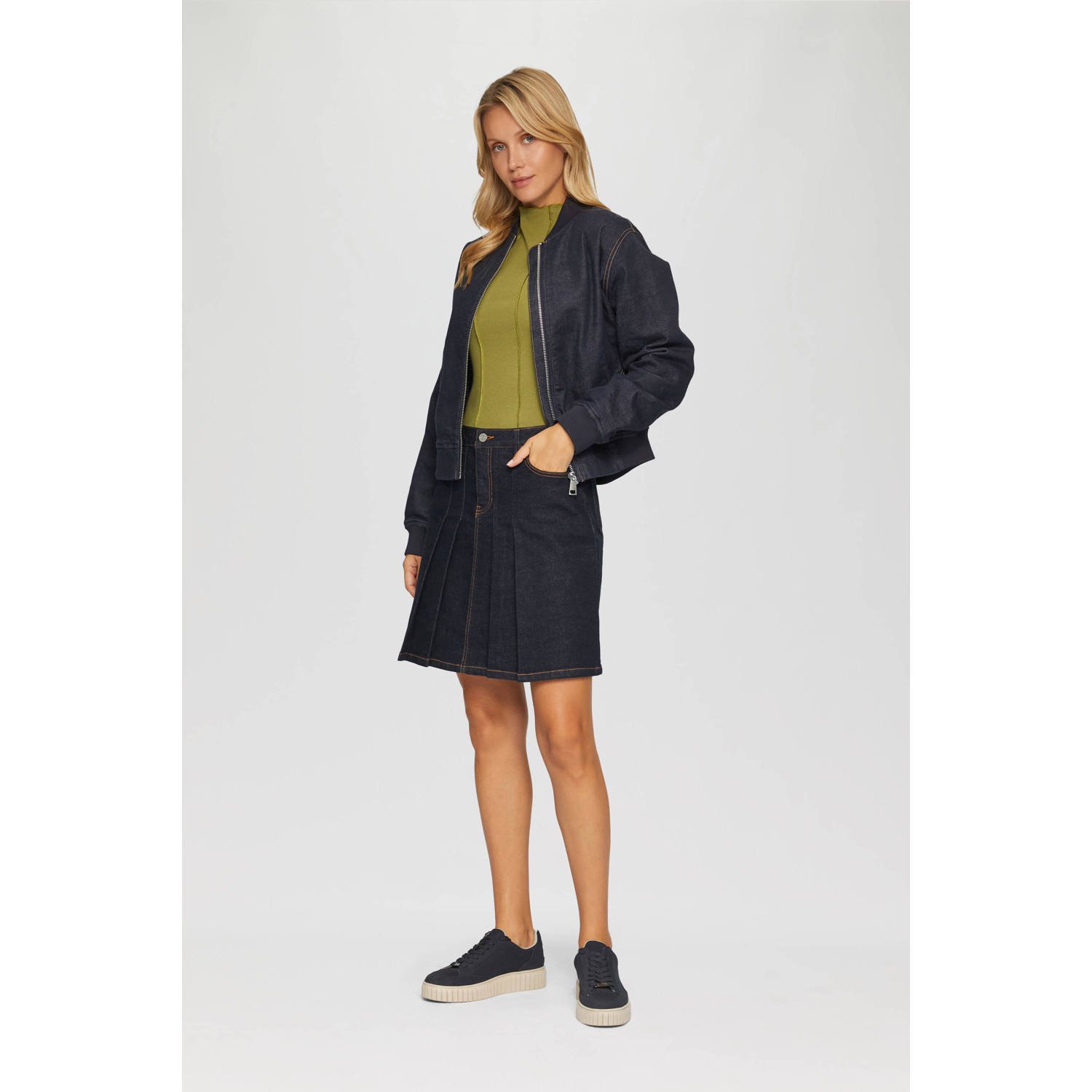 s.Oliver denim spijkerrok dark blue denim