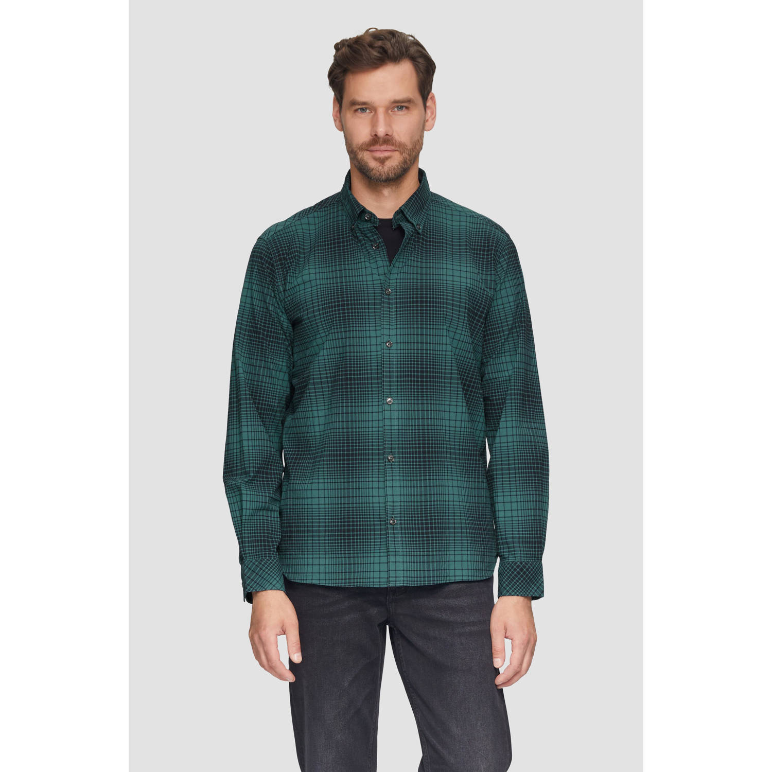 S.Oliver RED LABEL Regular fit vrijetijdsoverhemd van katoenstretch met button-downkraag