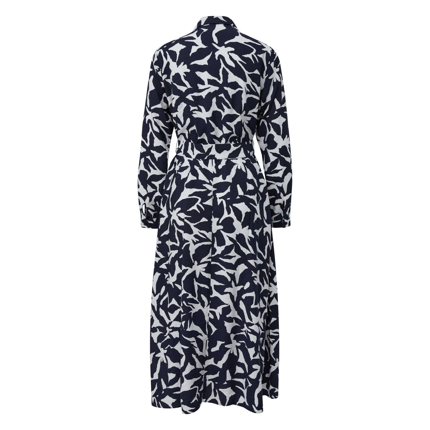 s.Oliver gebloemde blousejurk marine wit