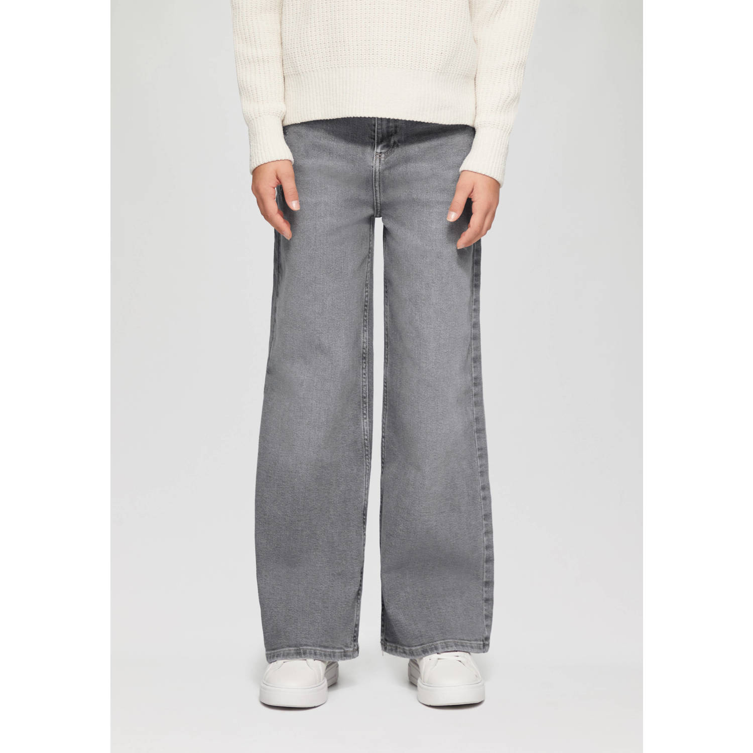 s.Oliver high waist wide leg jeans grey denim