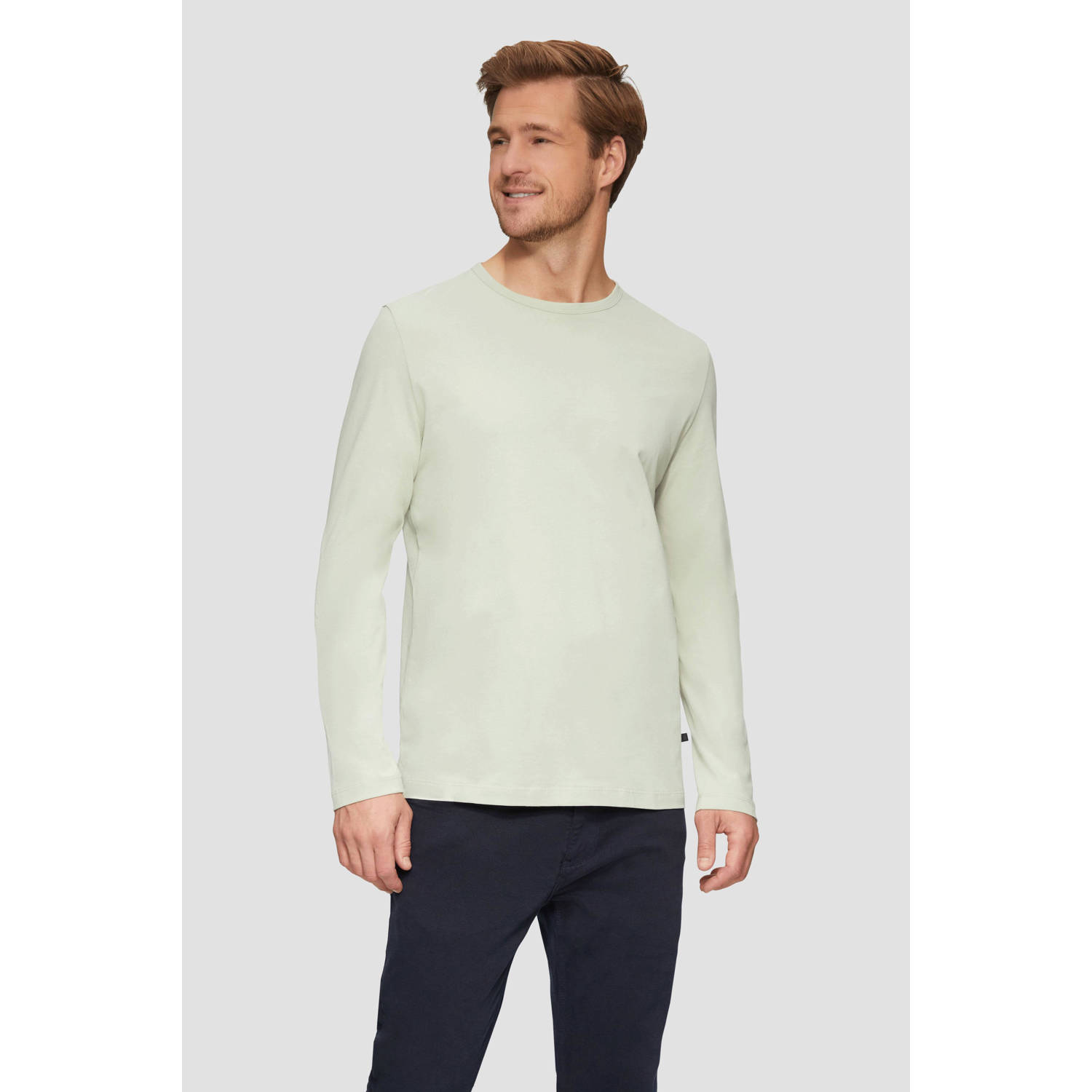 S.Oliver RED LABEL Regular fit shirt met lange mouwen van zacht katoenjersey