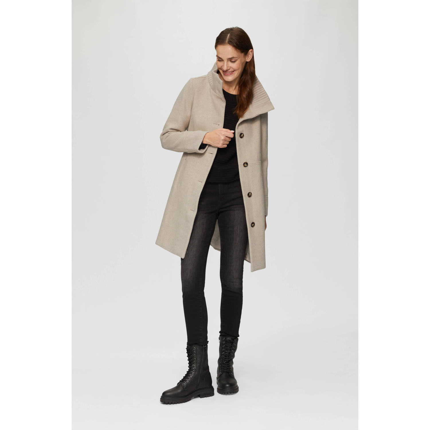 s.Oliver jas met wol beige