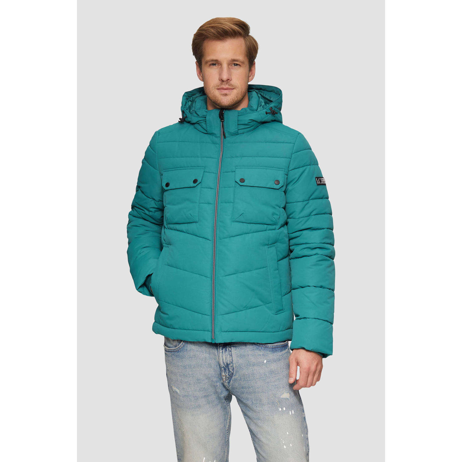 S.Oliver gewatteerde jas turquoise