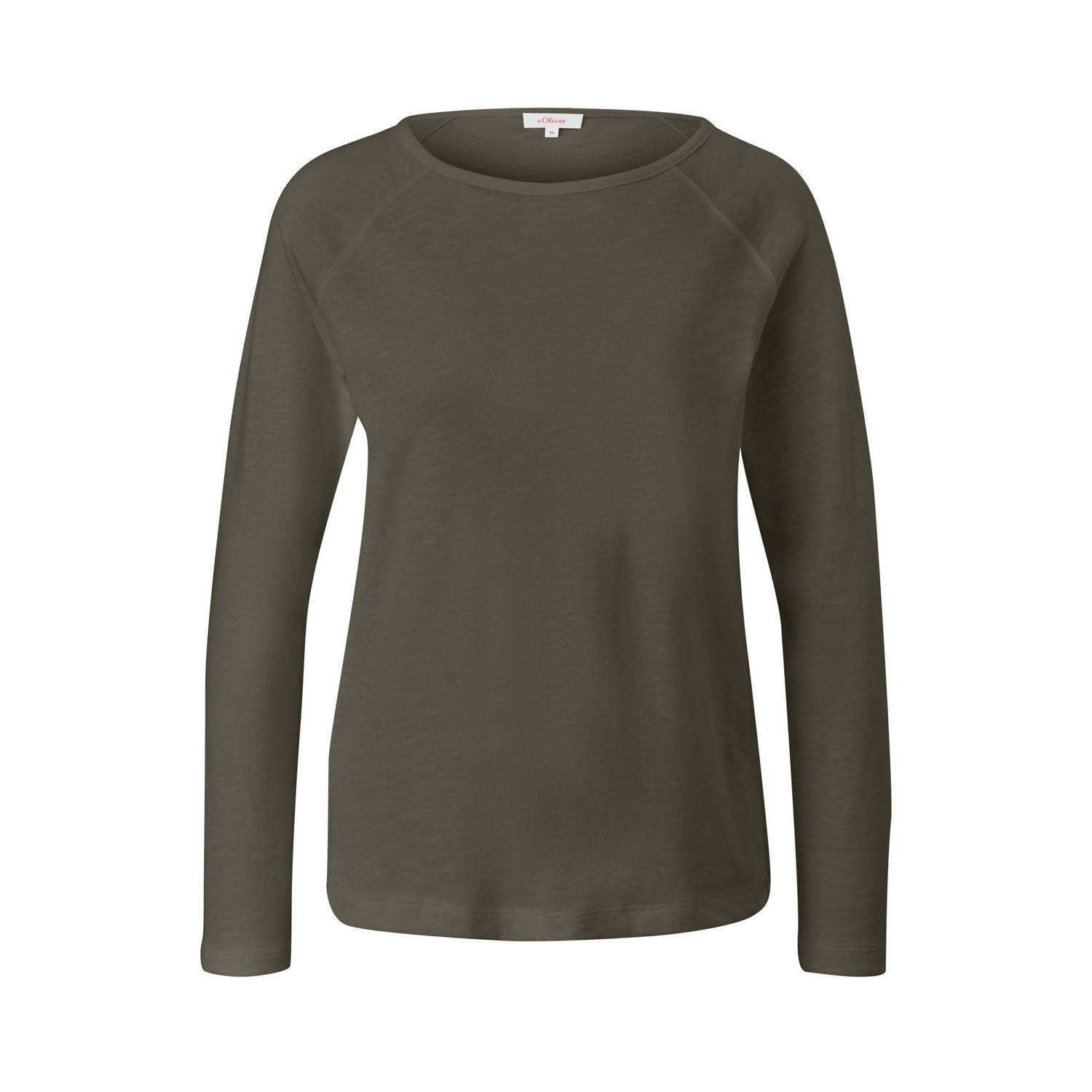 S.Oliver Shirt met lange mouwen met flammgarenstructuur en raglanmouwen