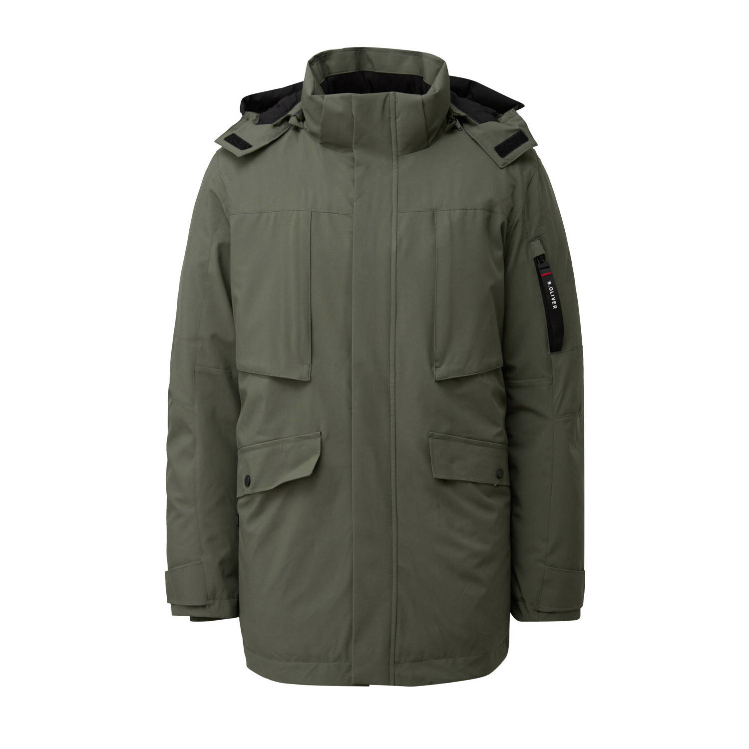 S.Oliver RED LABEL Regular fit parka met afneembare capuchon en waterafstotende functie