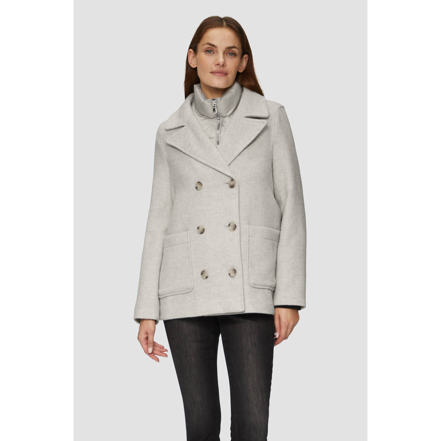 S.Oliver RED LABEL Regular fit jekker van materiaalmix met uitneembare inzet