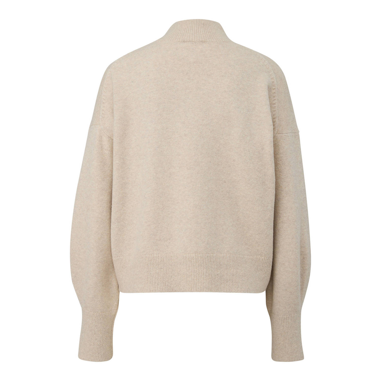 s.Oliver wollen gebreide trui beige