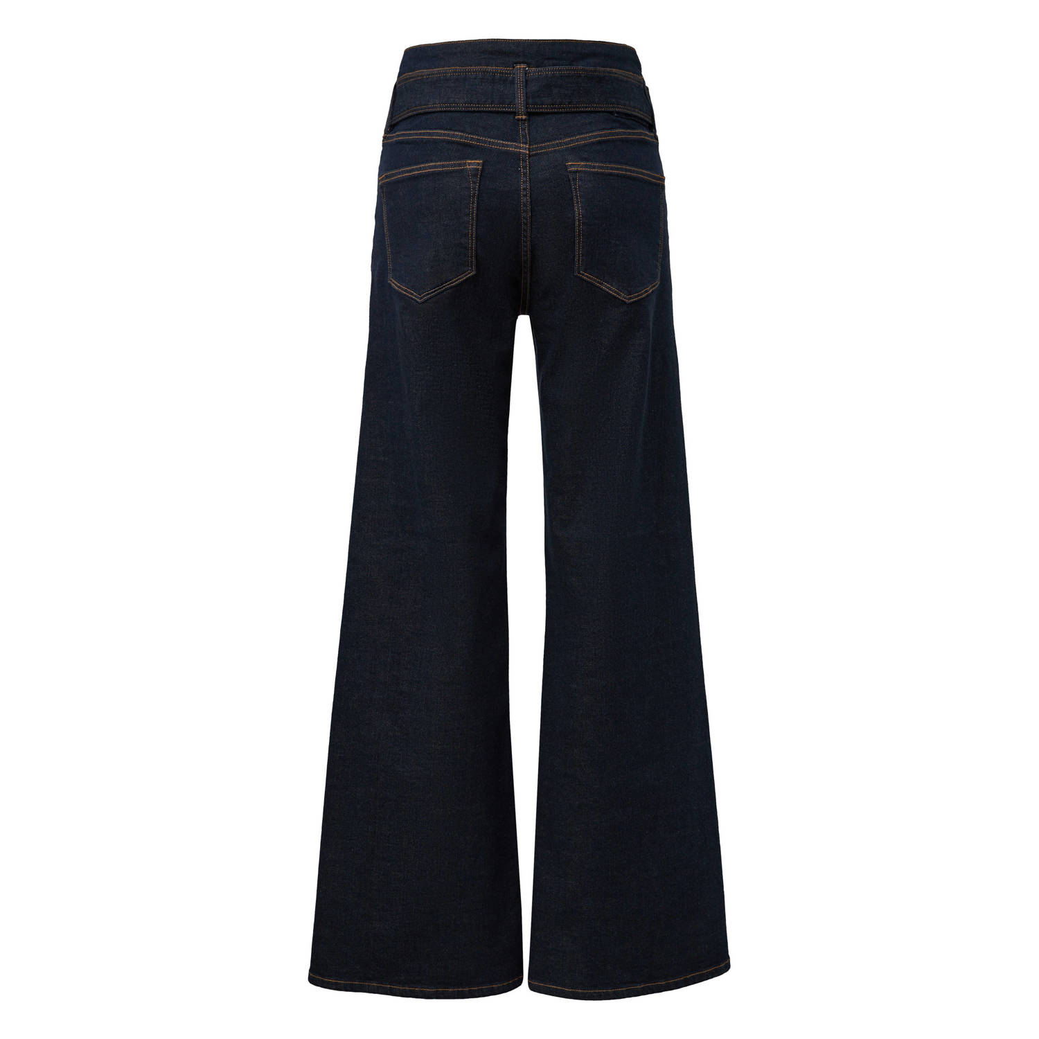 s.Oliver high waist wide leg jeans dark blue