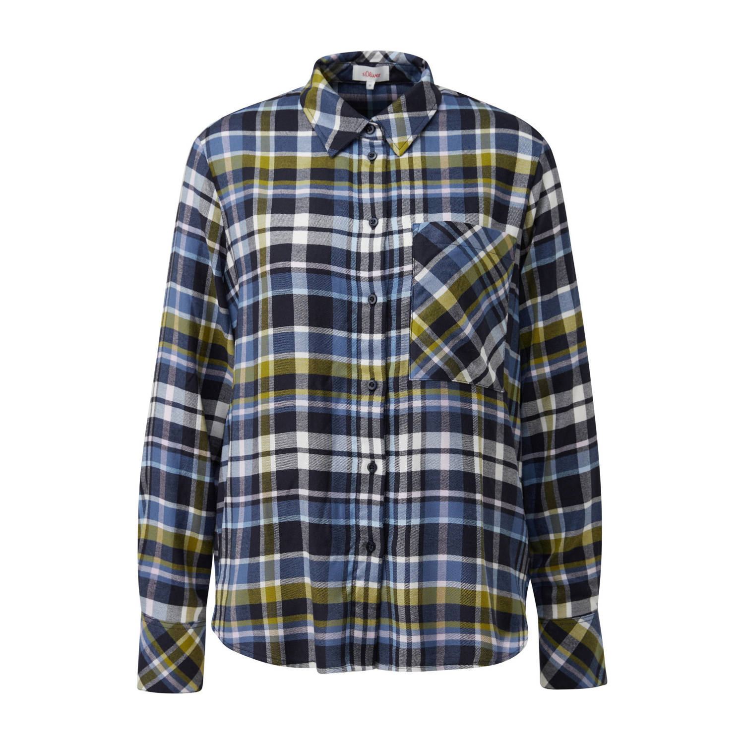S.Oliver RED LABEL Relaxed fit overhemdblouse van viscosemix