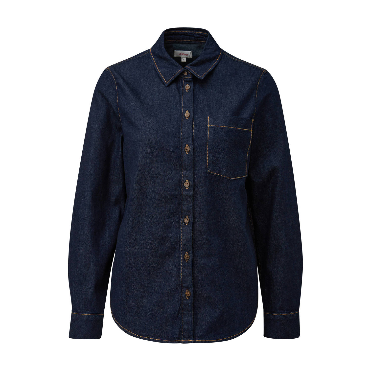 S.Oliver denim blouse dark blue denim