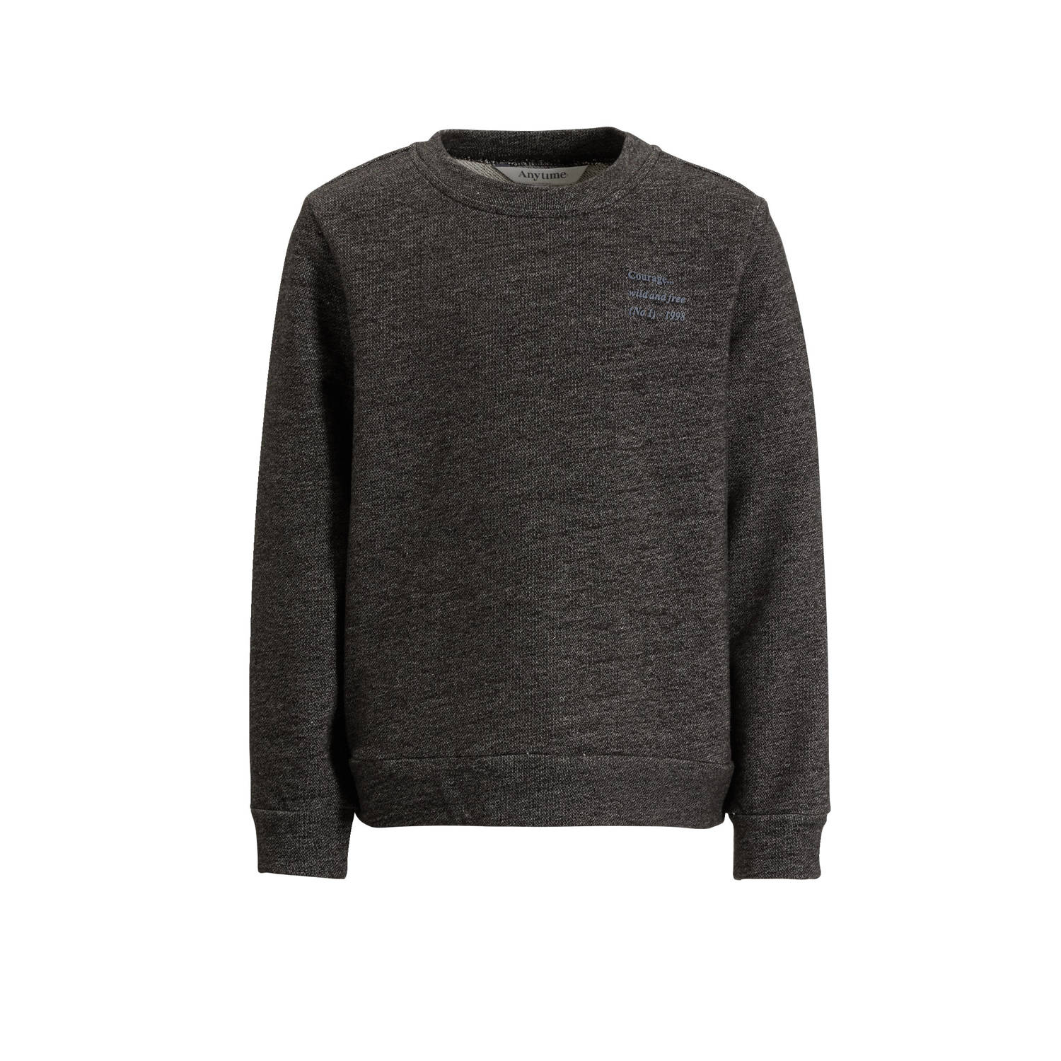 Anytime sweater denim look zwart