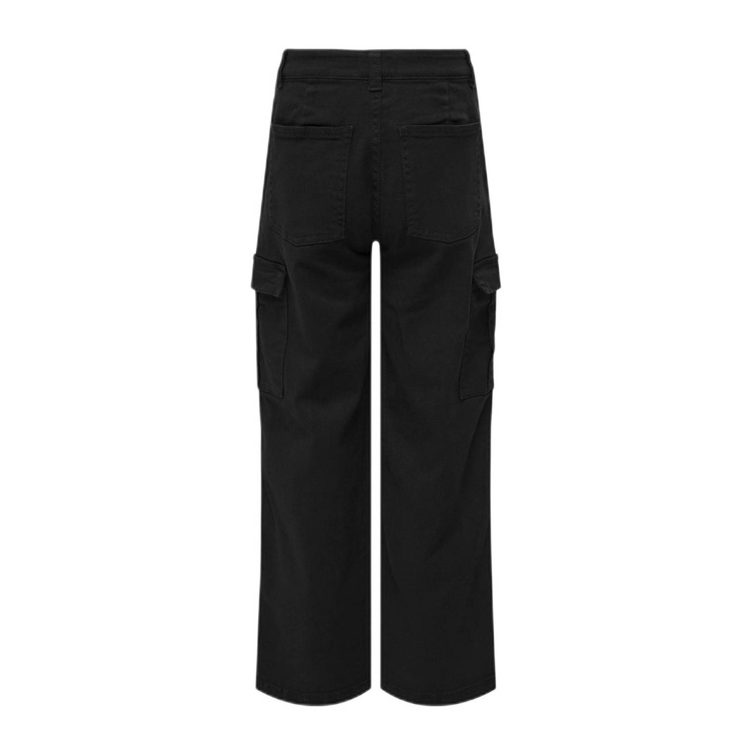 ONLY KIDS GIRL straight fit cargobroek KOGYARROW-VOX zwart