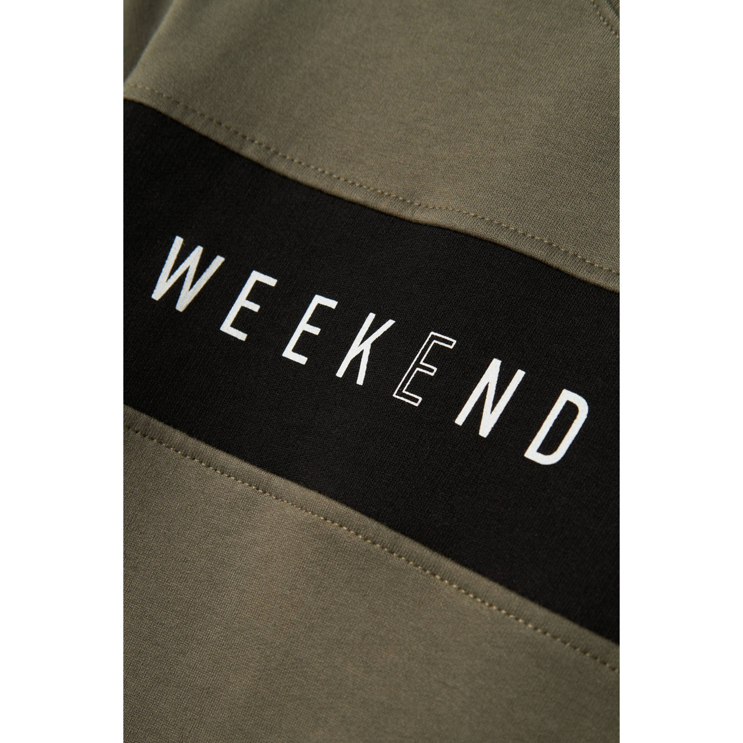 NAME IT KIDS sweater NKMVANCE met printopdruk donkergroen