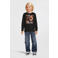 NAME IT KIDS longsleeve NKMVUX met printopdruk zwart