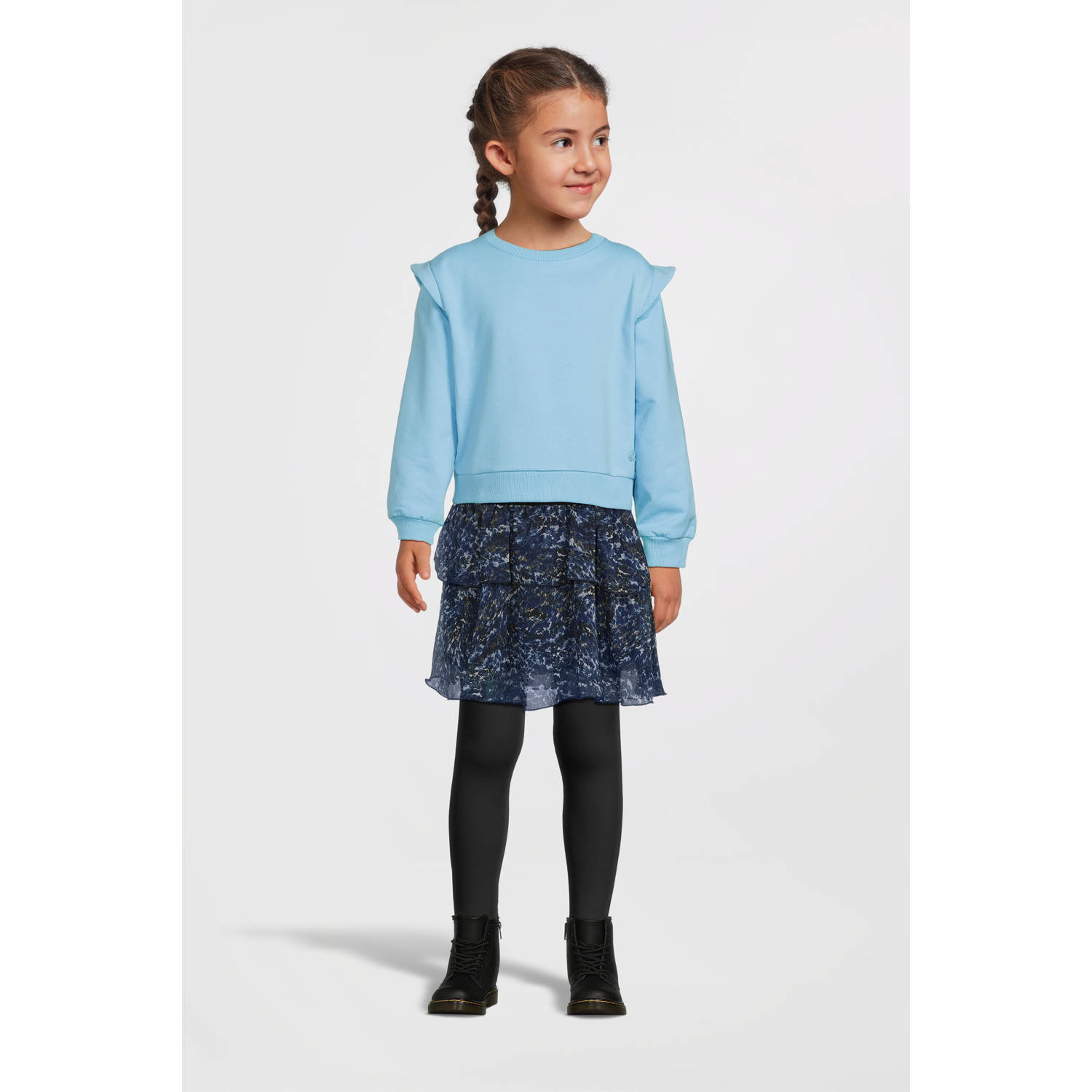 NAME IT KIDS midi rok donkerblauw