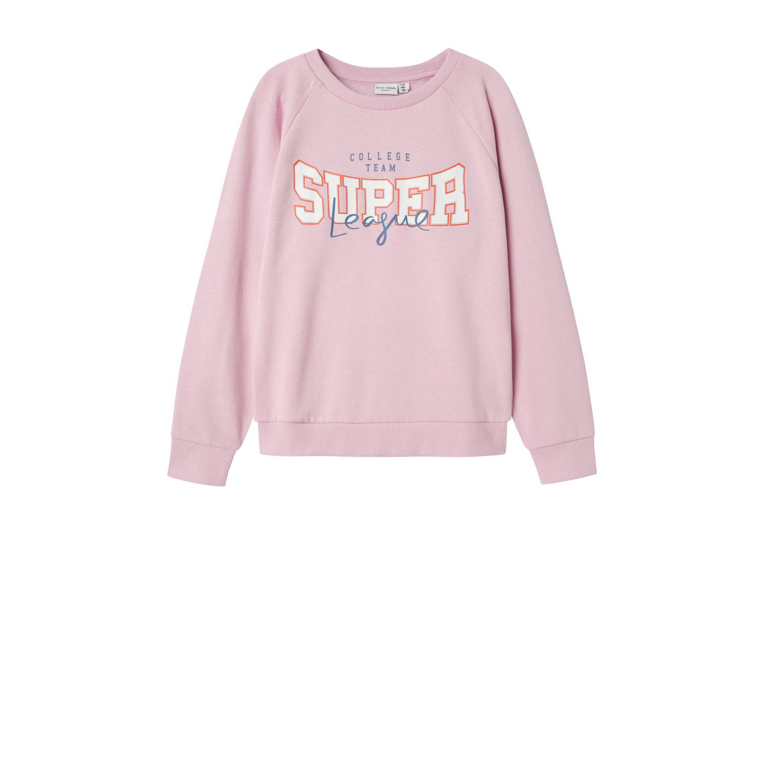 NAME IT KIDS sweater NKFVENUS met printopdruk roze