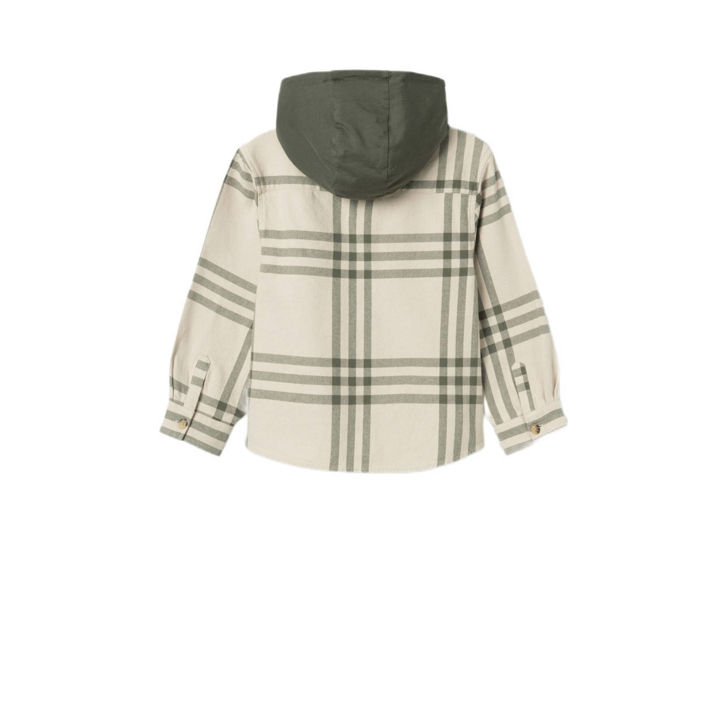 NAME IT KIDS overshirt NKMOSOM met capuchon beige groen