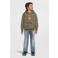 NAME IT KIDS hoodie NKMVUGO met printopdruk groenbruin