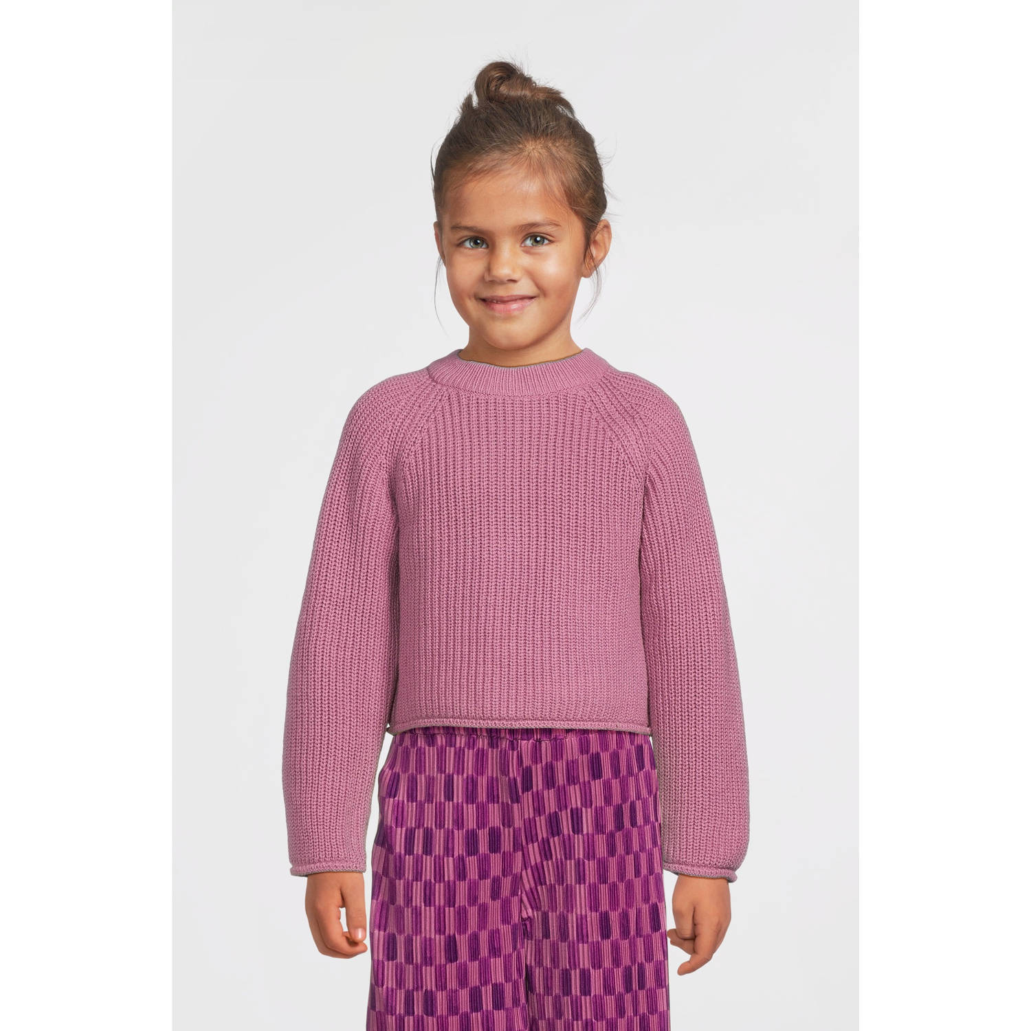 NAME IT KIDS gebreide trui roze