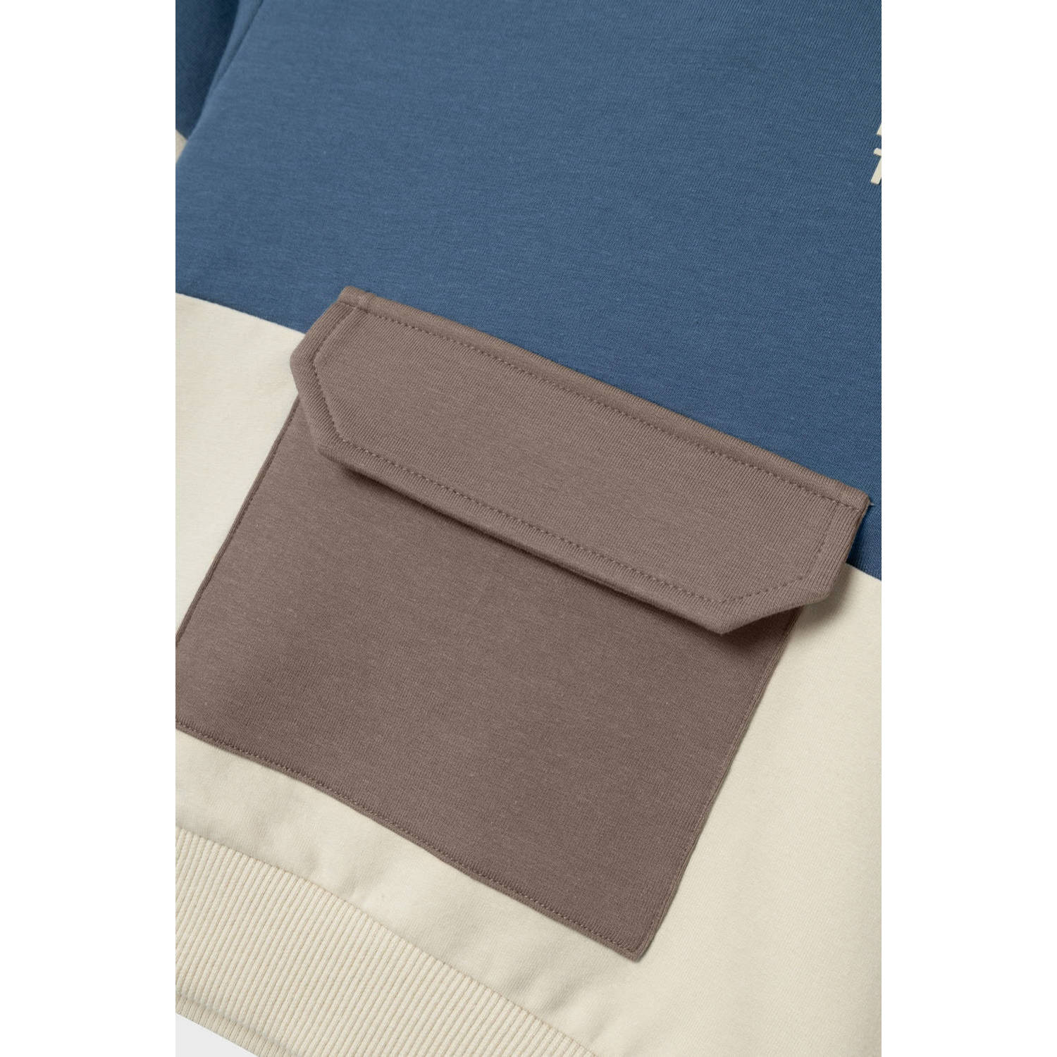 NAME IT MINI sweater NMMOALLER blauw ecru bruin