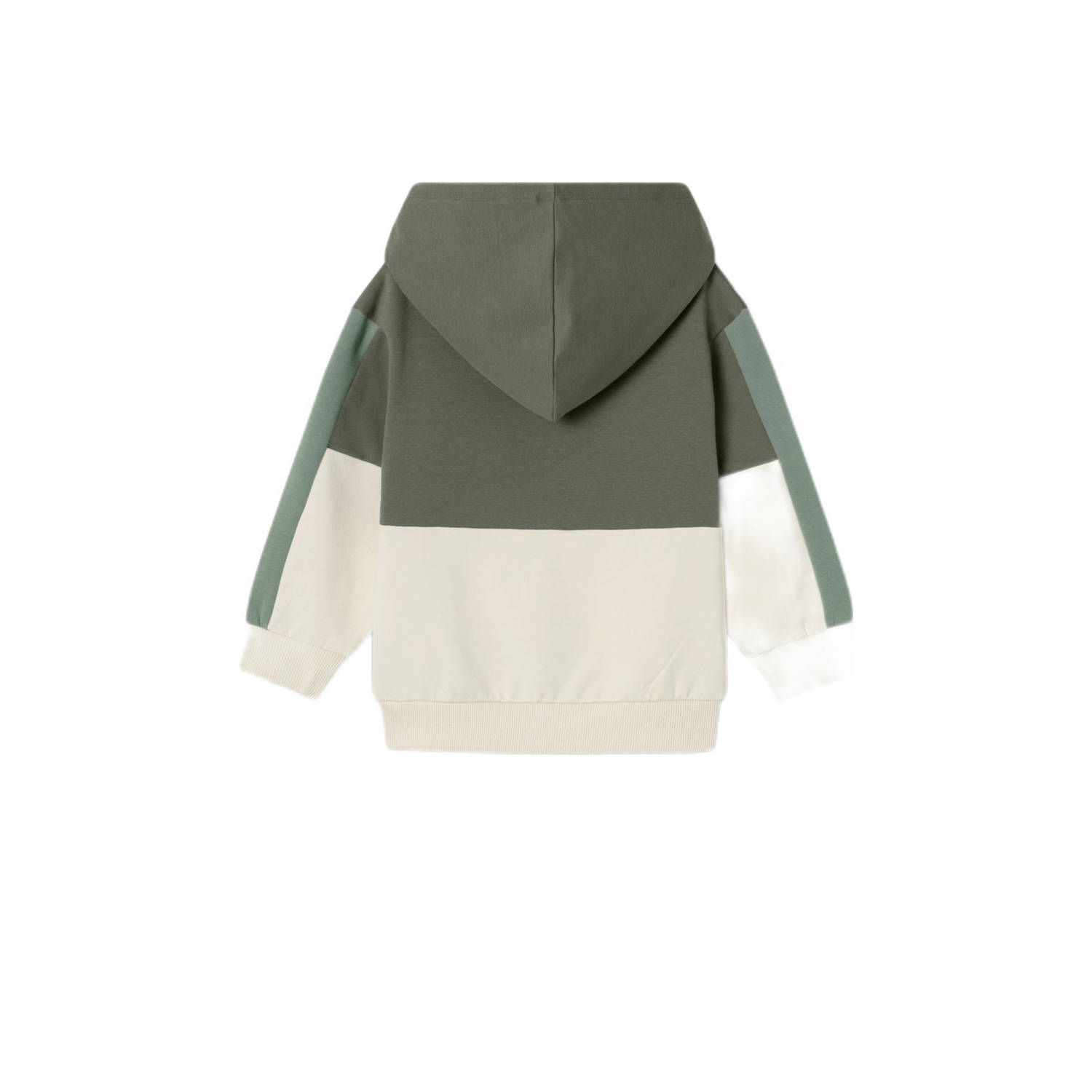 NAME IT MINI sweater NMMOALLER olijfgroen ecru