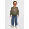 NAME IT MINI sweater NMMVUGO met printopdruk olijfgroen