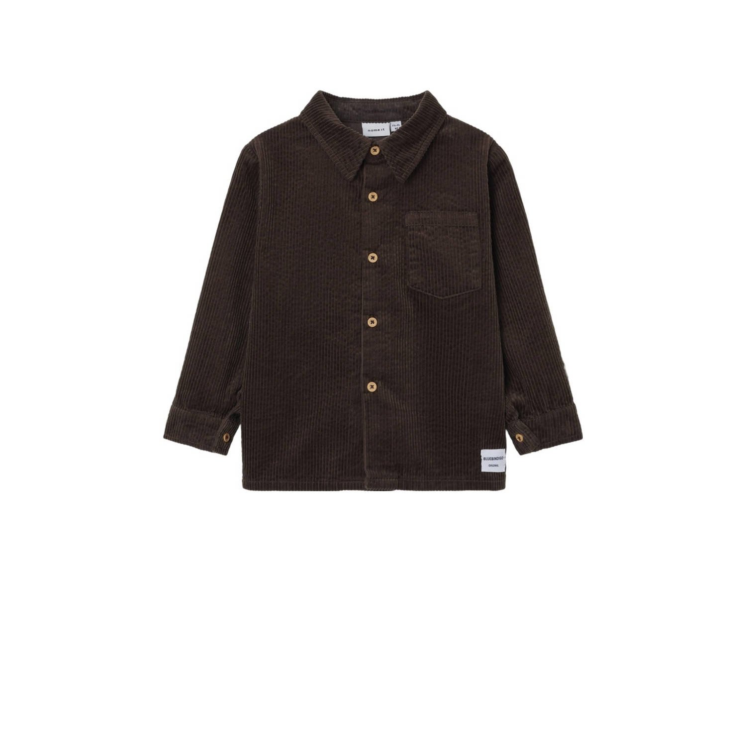 NAME IT MINI corduroy overshirt NMMNUSONNI donkerbruin