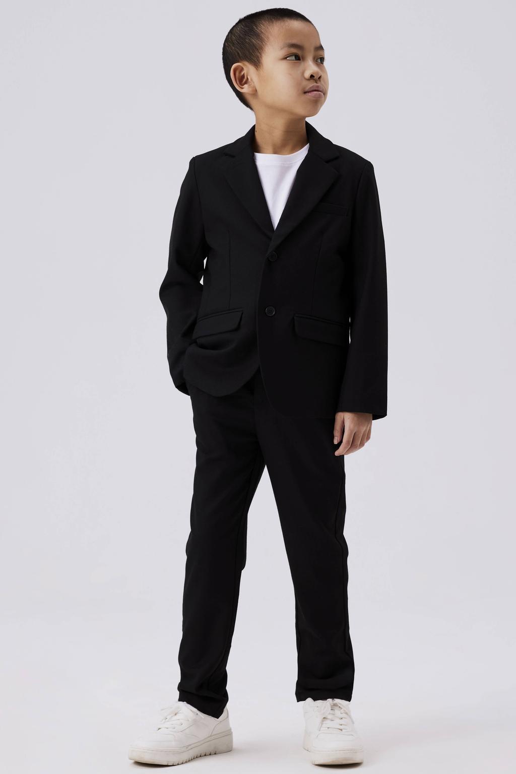 NAME IT KIDS tapered fit broek NKMRIRAMEL zwart
