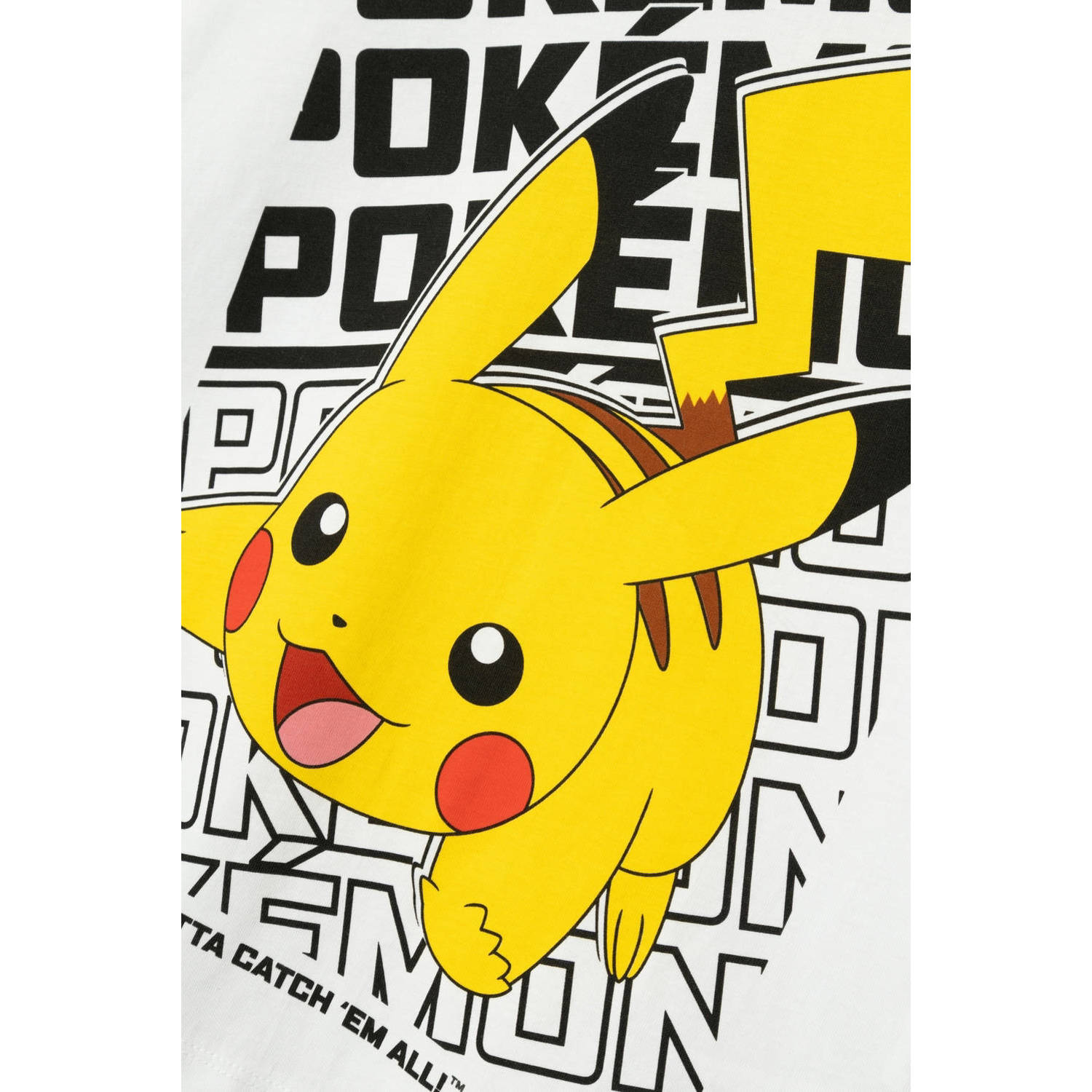 NAME IT KIDS Pokemon longsleeve met printopdruk wit