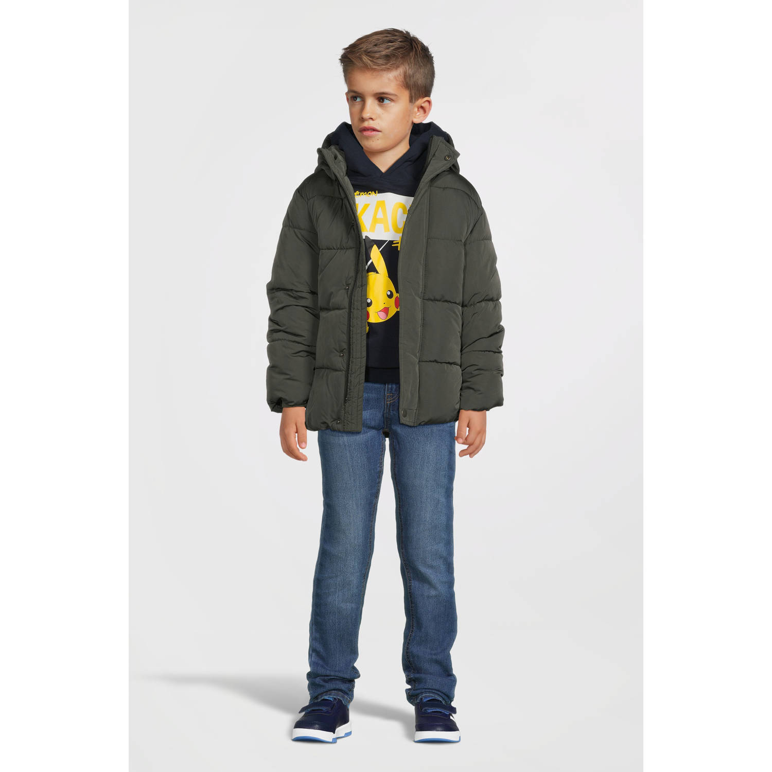 NAME IT KIDS Pokemon sweater NKMSHEPA met printopdruk donkerblauw