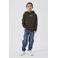 NAME IT KIDS hoodie met tekst donkergroen